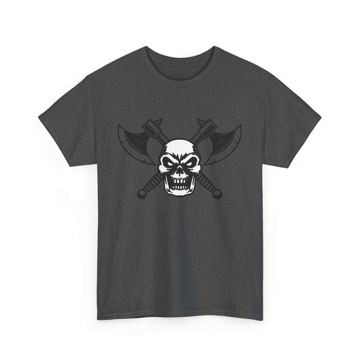 Savage Squad X WARHAMMER gym shirt featuring a skull with crossed axes design.