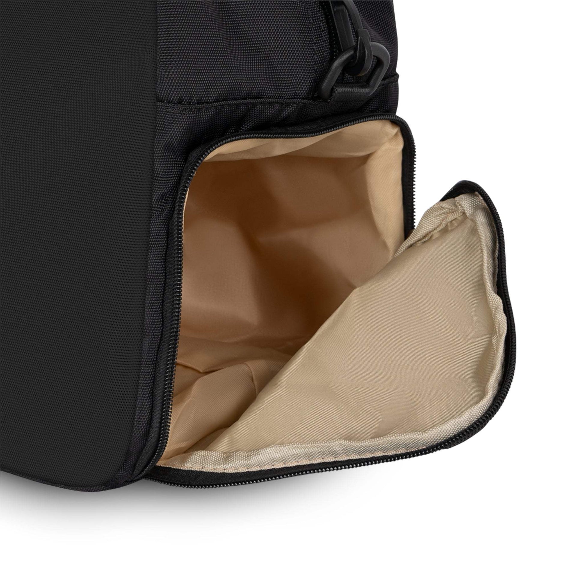 Savage Squad Fitness Bag, interior view, cheetah design, durable with spacious compartment.
