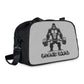 Savage Squad Fitness Bag featuring a gorilla graphic, with adjustable shoulder strap and sturdy handle.