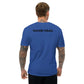 Blue Logo Tee featuring "Savage Squad" text on back, next-level fitted design.