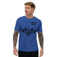 Blue men's muscle tee with "Savage Squad" graphic, comfortable and form-fitting, ideal wardrobe staple.