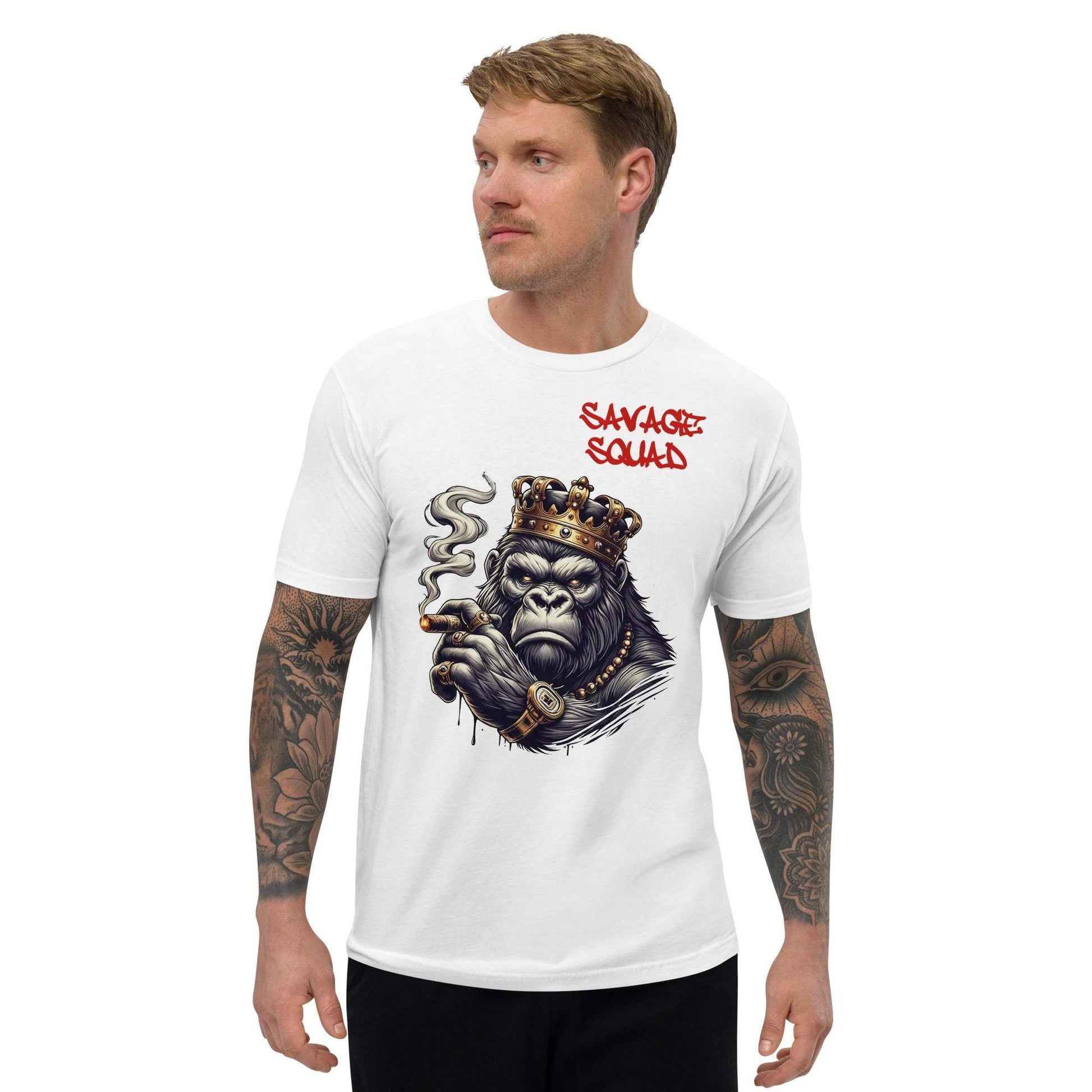 KING DOC Edition Tee with gorilla graphic, worn by a model, showcasing a comfortable and lightweight fit.