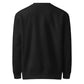 Black men's logo crewneck sweatshirt, classic design, soft fleece, structured fit.