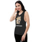 QUEEN DOC Edition Tank, flowy muscle tank with low cut armholes and leopard graphic.